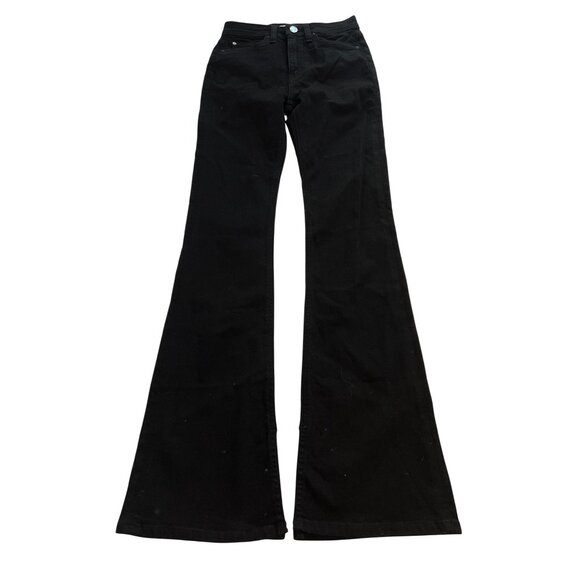Hudson Barbara High-Rise Bootcut Jean w/ Flap in Black - Picture 1 of 7